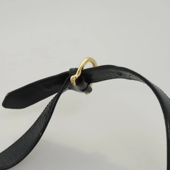 CELINE C Sulky Shoulder Bag Canvas Navy Gold Auth - Picture 8 of 16